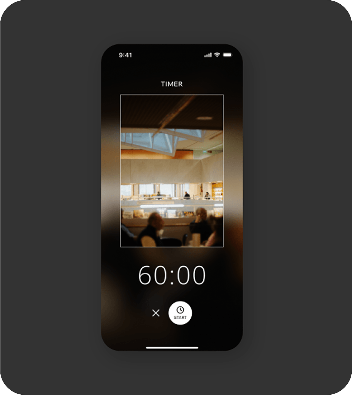 タイマー機能のスクリーンショット
